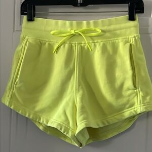 Lululemon Neon Yellow French Terry Shorts